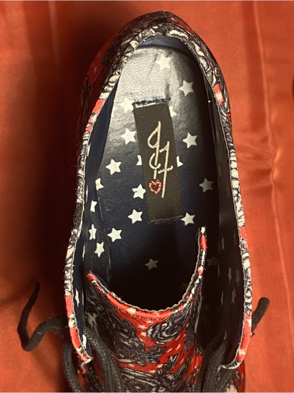 IRON FIST super high platform ankle booties,hot pink satin,skull print,lace up 7 - Picture 9 of 14